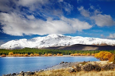 mountain landscape, lake tekapo, new zealand