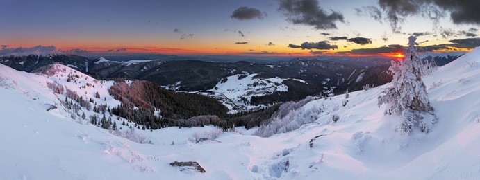 winter mountain panorama - donovaly