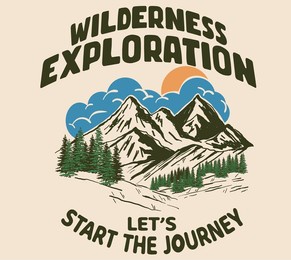 vector outdoor illustration for t shirts print