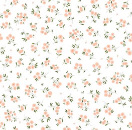 cute floral pattern in the small flowers. seamless vector texture. gentle template for fashion prints. printing with small pink flowers. white background. stock print.