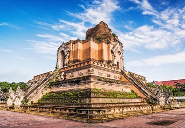 wat chedi luang, a buddhist temple in the historic centre of chiang mai, thailand