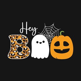 boo pumpkin halloween vector t-shirt
