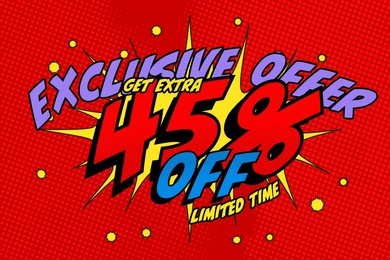 45 forty-five percent off sale discount shopping banner balloon cartoon. poster business