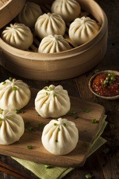 steamed bbq pork asian buns ready to eat