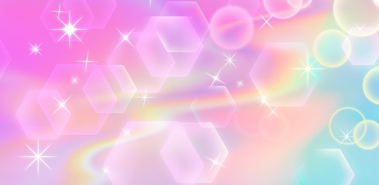 anime pastel background with sun glares and sparkles. cute kawaii backdrop. 