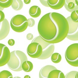 tennis balls seamless pattern background.