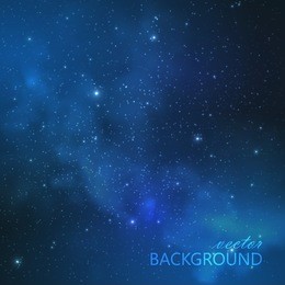abstract vector background with night sky and stars. illustration of outer space and milky way 