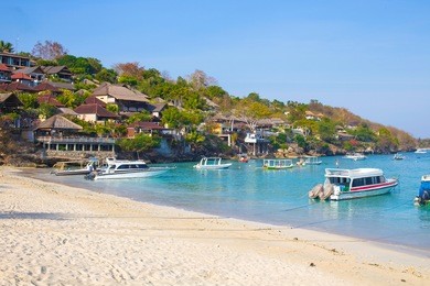 coastline of lembongan island.indonesia.