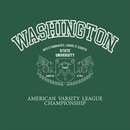 vintage college varsity california washington slogan emblem print with grunge effect for graphic tee t shirt or sweatshirt - vector