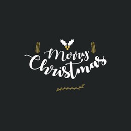 arabic calligraphy concept illustration means merry christmas 