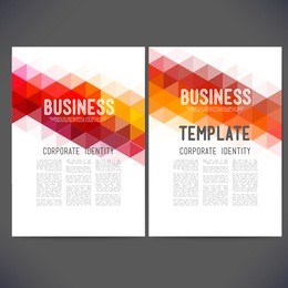 abstract vector template design, brochure, web sites, page, leaflet, with colorful geometric triangular backgrounds, logo and text separately.