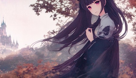 beautiful anime girl detailed illustration