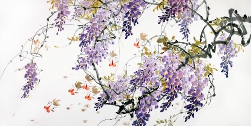 flower painting .traditional chinese painting.