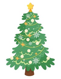 christmases tree classical with light vector illustration concept design
