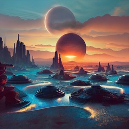 alien cities, scifi, science fiction, other worlds, alien civilization, cities on other planets, sci-fi cities, surreal buildings, intergalactic cities