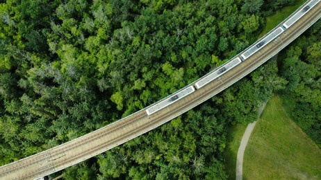 a sky view of lrt edmonton