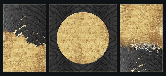 modern nordic black and golden modern wall decor. 3d abstract marble wallpaper. drawing resin geode functional art. nordic golden decorative painting wall gold foil line 