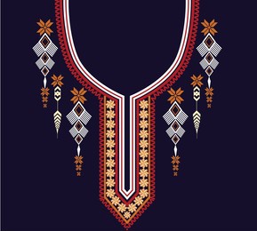 neck design clothing.pattern ethnic and fashion neck art have batik floral neckline. and geometric textile ornate prin line. necklace embroidery flowe traditiona style fashion and women neck  beautifu