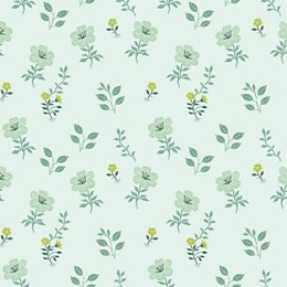 cute floral pattern in the small flowers. seamless vector texture. elegant template for fashion prints. printing with small green flowers. light green background. stock.