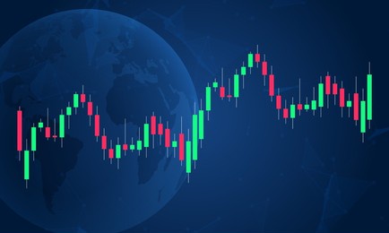 chart candle stock graph forex market. trade candle chart stock finance price exchange background crypto currency