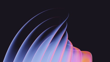abstract 3d render of light emitter glass with iridescent holographic vibrant gradient wave texture. design element for banner, background, wallpaper, header, poster or cover.