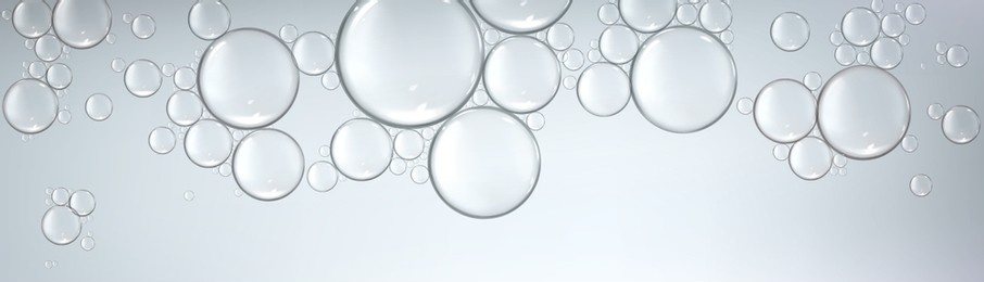 background with drops, liquid silver colored bubbles. water, serum, gel or collagen texture. beauty product, moisture, skincare production. skin care cosmetic hydration realistic 3d vector design