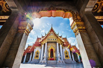 the marble temple, wat benchamabopitr dusitvanaram bangkok thailand