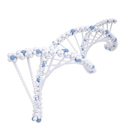 illustration of white dna chain. isolated background