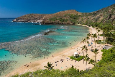 hanauma bay in oahu, hawaii, usa. 