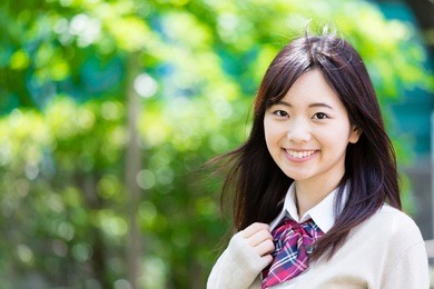 portrait of japanese high school student