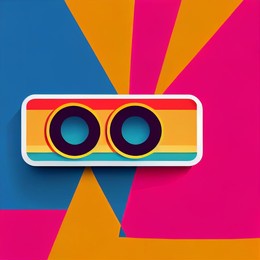 90s style background illustartion, pop-art collection, psychedelic 90s style