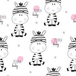 zebra baby pattern vector illustration