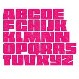 scratched font. heavy rough type