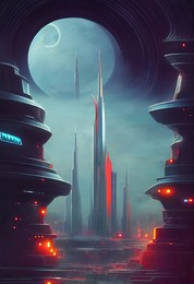 alien cities, scifi, science fiction, progress, electricity, other worlds, alien civilization, cities on other planets, sci-fi cities, surreal buildings, intergalactic cities, alien planet, future