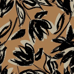 floral brush strokes seamless pattern design for fashion textiles, graphics, backgrounds and crafts