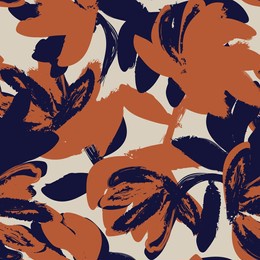 floral brush strokes seamless pattern design for fashion textiles, graphics, backgrounds and crafts