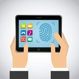 fingerprint graphic design , vector illustration