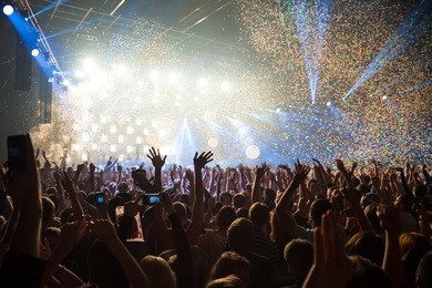 fun concert party disco light background