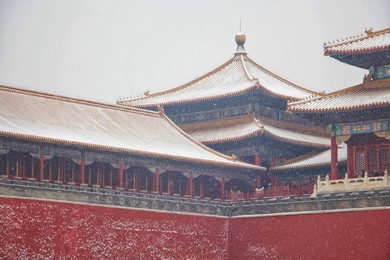 snow in the forbidden city