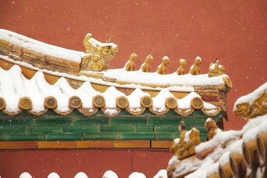 snow in the forbidden city