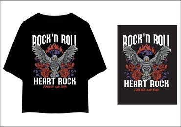 rock tshirt print theme design graphic