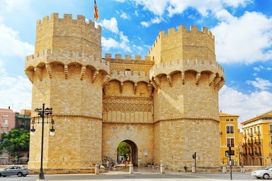 towers of serranos in  valencia . spain.
