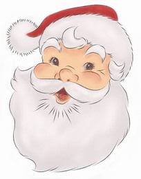 hand drawn santa claus head illustration