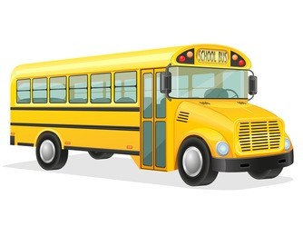 school bus vector illustration isolated on white background