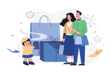 chinese new year illustration concept. flat illustration isolated on white background