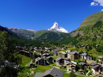 zermatt switzerland, green car-free city