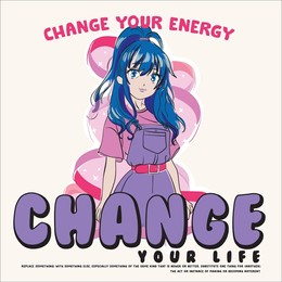 cute girl drawing. anime vector illustration. beautiful lady graphic design. children girl fashion trend. t-shirt fabric textile print. young lady card print. cartoon 