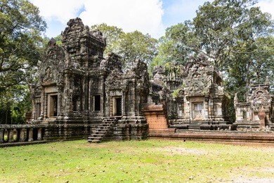 chau say tevoda, one of a pair of hindu temples built during the reign of suryavarman ii at angkor, cambodia