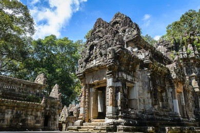 chau say tevoda, one of a pair of hindu temples built during the reign of suryavarman ii at angkor, cambodia