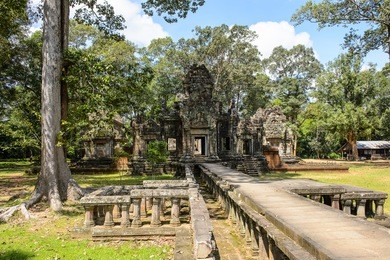 chau say tevoda, one of a pair of hindu temples built during the reign of suryavarman ii at angkor, cambodia